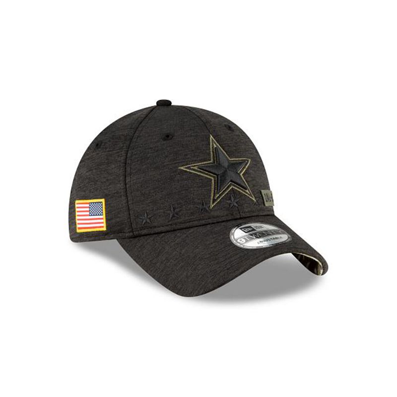 NFL Dallas Cowboys Salute To Service 9Twenty Adjustable (XIZ1534) - Black New Era Caps